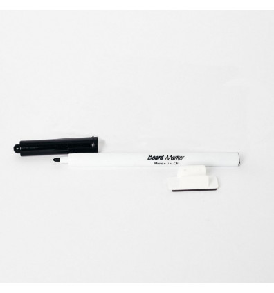 rotulador negro de borrado en seco y soporte de rotulador magnético