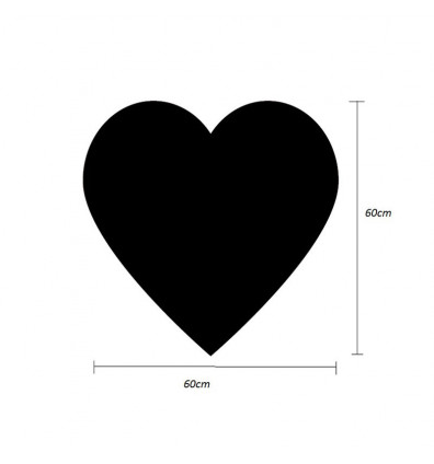 Gráfico mural magnético en forma de corazón - 60X60 cm