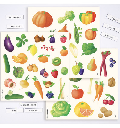 Juego magnético Frutas y verduras