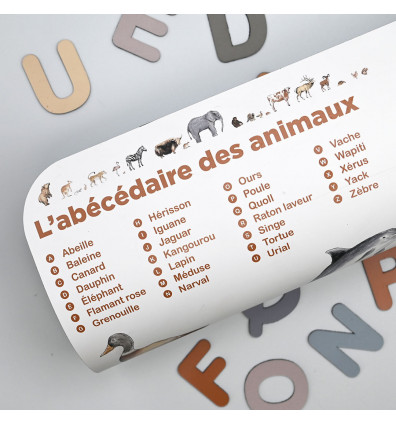 Kit de tablero alfabético magnético de animales