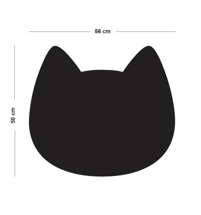 dimensión Gráfico de pared de pizarra magnética en forma de cabeza de gato
