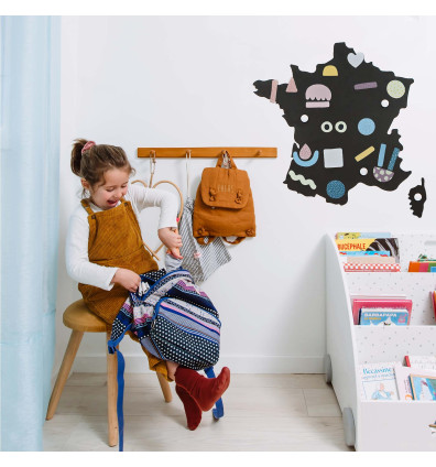 Mapa magnético de Francia ideal para decorar la habitación de los niños