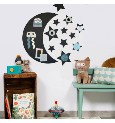 Grafico mural magnético de la luna para decorar la habitación de los niños - Ferflex