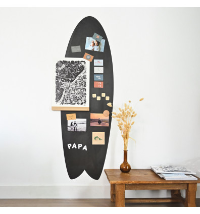 pizarra magnética en forma de tabla de surf - decoración mural - Ferflex