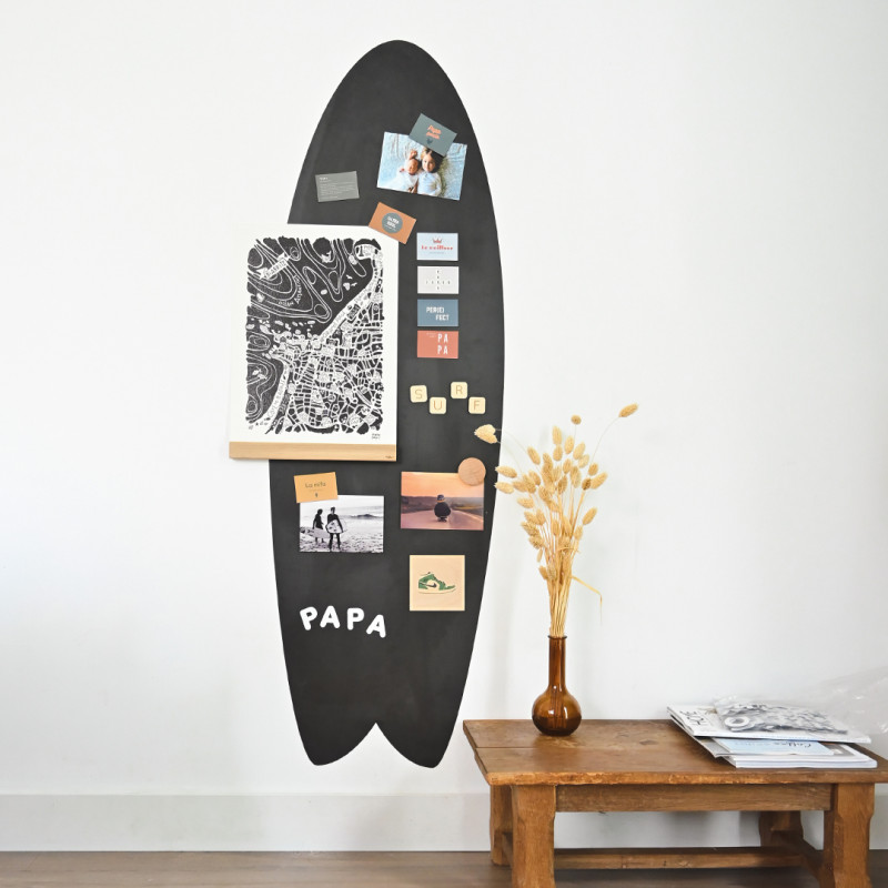 pizarra magnética en forma de tabla de surf - decoración mural - Ferflex