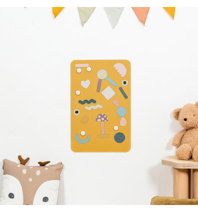 kit de cuadros magnéticos amarillos para la habitación de los niños - Ferflex