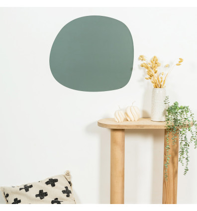 pizarra magnética mural ovoide verde esmeralda - ideal para crear un expositor mural decorativo - Ferflex