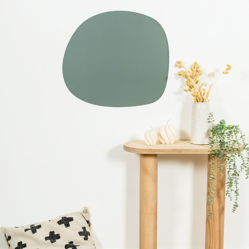 pizarra magnética mural ovoide verde esmeralda - ideal para crear un expositor mural decorativo - Ferflex