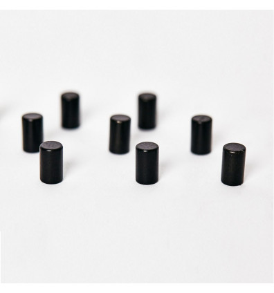 Imán diámetro 6x10mm color Negro - Juego de 12 piezas
