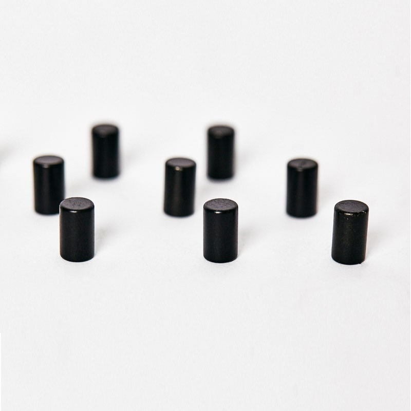 Imán diámetro 6x10mm color Negro - Juego de 12 piezas