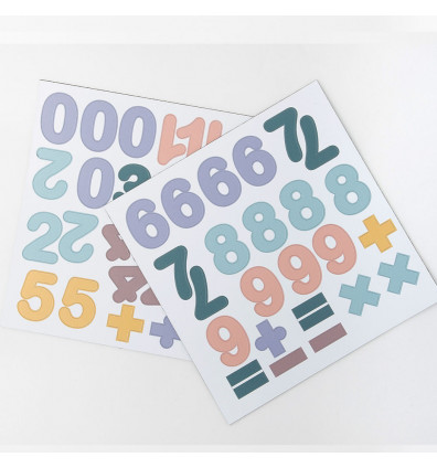 números magnéticos en color pastel - set de 100 imanes